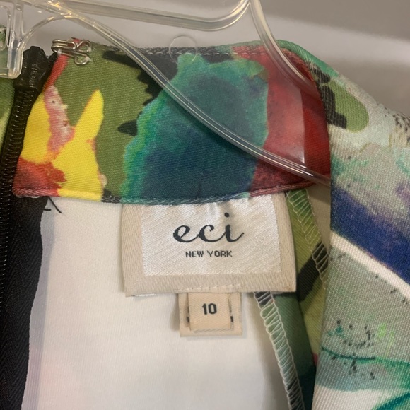 ECI New York Tropical Floral Animal Print Dress - Picture 5 of 6